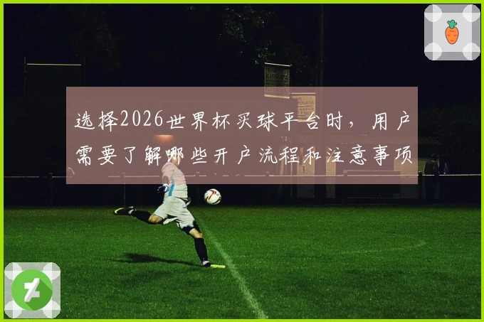 选择2026世界杯买球平台时，用户需要了解哪些开户流程和注意事项？